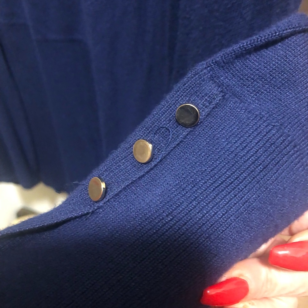 Black House / White Market Blue Open Draped Sweater Size M - Picture 3 of 7